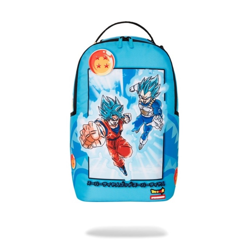 NEW Sprayground Dragon Ball Z Super Saiyan Blue Goku Vegeta Backpack Anime